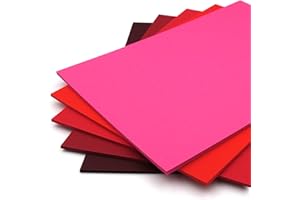 Rothmill A4 Coloured Card Stock, 220gsm Weight and 280 Micron Thickness, Red Card Pack with 5 'Red' Tones, Ideal for Arts and Craft, Office and Stationery Use - 50 Sheets