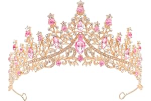 HPMAISON Crystal Wedding Tiaras Women Tiara Bride Crowns Royal Queen Headband Princess Headpieces for Birthday Prom Pageant Graduate Costume Party Wedding Dress Accessories