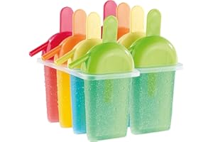 Rosenstein & Söhne Eisform: Form für 8 selbstgemachte Eis am Stiel mit Trinkhalm (Eis am Stiel selber machen Form, Wassereis selber machen, Joghurt Maker)