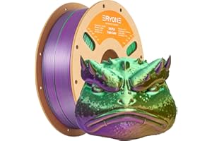 Filamento PLA tricolor ERYONE de seda 1,75 mm, filamento para impresora 3D PLA +/-0,03 mm 1 kg/bobina, seda oro verde púrpura