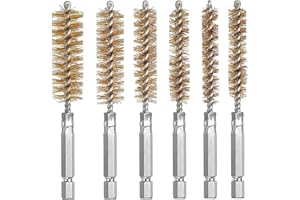 Supkeyer 6 spazzole in acciaio inox, setole in filo metallico, spazzola per la pulizia del tubo, per trapano elettrico, pulizia di avvitatore a percussione (rame)