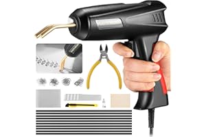 Deruaku 200W Plastic Welder, Rechargeable Plastic Welding Kit, 2-in-1 Plastic Repair Kit, Portable Car Bumper Repair Kit for Welding Broken Plastics, Car Bumper