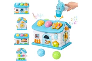 AONTESS Toys for 1+ Year Old Baby Gifts: Montessori Musical Toddler Toys Age 1-2, 13-in-1 Multi-Functional House Educational Baby Toy 6-18 Months, First Birthday Gift for 1 2 Year Old Girls Boys Kids