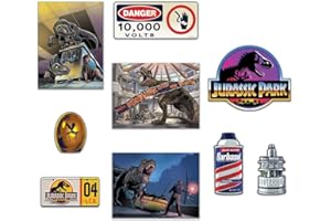 Star Cutouts RD012 Jurassic Park Logo Dinosaur Activity Poster Pack 40cm 9PCS – Room Décor & Party Decoration for Dino Fans