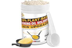 GALITOON Cooking Oil Solidifier, Plant-Based Powder Hard Up to 15 Cups, Mess-Free Oil Hardener for Disposal (1, White)