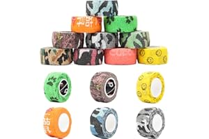 Rebanky 16 Rolls Assorted Stretch Bandage,Tape Cohesive Finger Tape Athletic Wrap Tape Pet Vet Wrap Bandage 2.5cm x 4.5m Non-Woven Pet Elastic Bandages Self Adhesive Tape for Wrist, Ankle Sprains