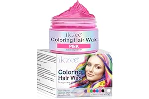 QUROMOJY Tinte Pelo para Mujer Hombre Temporal,Color Cabello Cera,Tinte Instantáneo para Cabello Para Teñir el Cabello,Para Fiestas, Cosplay y Hallowee (Rosa)