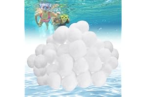 JIAWWAN Bolas de Filtro para Piscina, Bolas Depuradora Piscina, 500g Filter Balls Reemplaza 18 kg de Arena de Filtrado, Filter Balls Reutilizable, Bolas Filtrantes de Agua para Pool y Acuarios (500g)