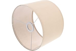Cabilock Pantalla De Lámpara De Tela De Lino Natural 7.5 Pulgadas Cubierta Desmontable Para Lámpara De Mesa Y De Pie Estilo Retro Para Hogar Oficina