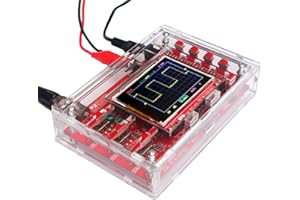 Lechnical Kit de osciloscopio Osciloscopio digital portátil TFT de bolsillo de 2,4 pulgadas con estuche protector y sonda Conjunto de aprendizaje electrónico completamente ensamblado