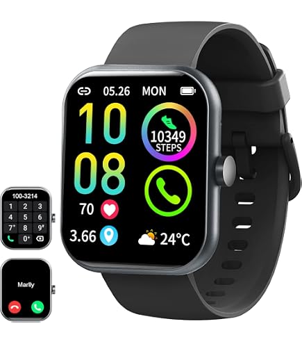 Montre Connectée CILIENG 1.83" - Appels Bluetooth, 110+ Sports, Monitoring Santé IP68, Pour Android Et IOS (Rose)