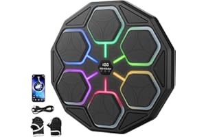 EZNAOBO Music Boxing Machine de boxe électronique avec musique, Bluetooth, 11 vitesses, 3 modes d'entraînement, mode comptage, cadeau pour adultes et enfants