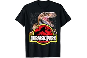 JURASSIC FRANCHISE Jurassic Park Raptor Holding Colored Logo Camiseta