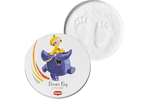 Tiny Love Magic Box Rund, Erinnerungsbox Baby, Gipsabdruck Baby Hand und Fuß, Andenken Jungs/Mädchen, Dermatol. getestet, Clay Komplettset, Geschenk Neugeborene, Babyzimmer Deko, Tiny Creations