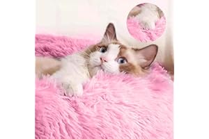 DONWEI Cuccia Gatto Cuccia per Cani, Cuccia Cane Interno Morbida e Confortevole, Cuccia per Gatti Antiscivolo, Cuccia Cane lavabile, Adatto a Cani e Gatti di Piccola e Media Taglia (60CM, Rosa)