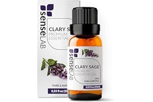 SenseLAB Aceite Esencial de Salvia - Aceite de Salvia Natural 100% Puro de Grado Terapéutico para Difusor de Aromaterapia y Humidificador - Aceite Relajante y de Armonía del Ánimo (10 ml)