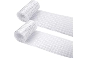 JANYUN 1008pcs 2/5" 10mm Diameter Sticky Back Dots Hook and Loop Self Adhesive Dots Tapes White