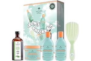 Nature Spell Hey Long Locks Haircare Gift Set for Her, Beauty Gift for Women, Colour Safe, Sulphate Free, For All Hair Types, Vegan, Pack of 5