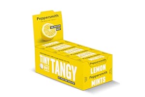 Peppersmith - Sicilian Lemon Mints - Sugar Free Mints - Vegan - Plant Based Xylitol - Breath Freshener - Benefits Oral Health - Pocket Packs - 12x15g