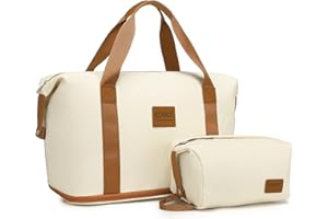 Kono Bolsa de Viaje para Mujer, 42x40x22 Ryanair Bolsa de Mano Equipaje, Bolsa de Deporte para Gimnasio Ligera e Impermeable Bolsas de Fin de Semana Bolsa de Natación para Playa