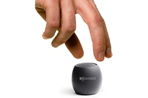 Boompods Zero Talk Mini Bluetooth Speaker with Amazon Alexa Built-In, Smart Devices - Small Wireless Waterproof Speaker IPX6, 5hr Playtime, Portable for Travel, Bathroom Shower & iPhone, Grey