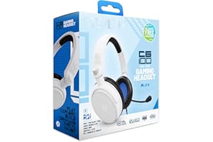 STEALTH C6-100 Blue Over Ear Gaming Headset PS4/PS5, XBOX, Nintendo Switch, PC with Flexible Mic, 3.5mm Jack, 1.5m Cable, Lightweight, Comfortable and Durable