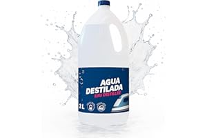AUTOZOCO Agua Destilada Desmineralizada Desionizada por Osmosis inversa, Apto para planchas de Vapor, Acumuladores y/o Baterías, Limpiaparabrisas del Coche, Radiadores Coche, Centros de Planchado, 2 litros