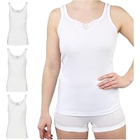 SCHÖLLER Damen Achselhemd 2er Pack – 100% Baumwolle, Feinripp, Größe 40, Weiß