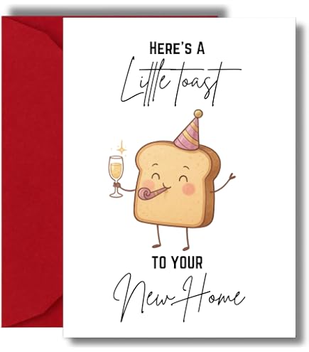 Claire Giles Greeting Cards, Biglietto d'auguri con scritta Happy New Home, fiori e telefono, decorato con pompon colorati