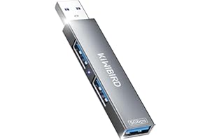 KiWiBiRD Hub USB con Multi Porte (1x USB 3.0 2X USB 2.0), Adattatore di estensione dello splitter USB per computer portatile MacBook compatibile con chiavetta USB stampante Tastiera Mouse Cuffie