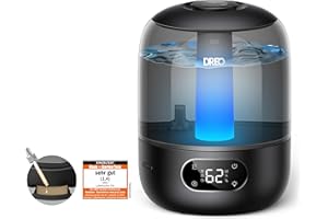 ‎DREO Dreo Luftbefeuchter für das Schlafzimmer, Kaltnebel-Ultraschallgerät mit 30 Stunden Laufzeit, 3L Top-Fill-Tank, Feuchtigkeitssensor, Nachtlicht für Babys, Kinderzimmer, für Pflanzen und Zuhause