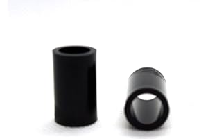 FIXITFLO Black Spacers Nylon M10 x 10mm Length, 10.4mm Inner Diameter x 15mm Outer Diameter Cylindrical Unthreaded Standoff Washers Pack of 10 (M10 x 10mm)