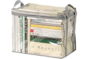 JSGHGDF Libri Organizzatori Pratica Scatola di Immagazzinaggio Libri Scatola Pieghevole Scatola di Libri Trasparente per Dormitorio Domestico Aula