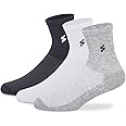 Supersox Cotton Men's 3 Pair Combo Sports Calf Length Socks - Half Terry Cushioned, Anti Odour & Anti Bacterial For Sneaker & Running Workout, Ideal Socks For Summer (Pack Of 3)