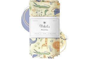 PEKEL'S PEKEL’S Manta Muselina de Algodón 100% - Gasa para Bebé 120x110 cm - Paño Suave para Lactancia - Arrullo para Bebé Recién Nacido, Ultrasuave y Transpirable - Regalo de Baby Shower (Amarillo)