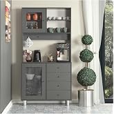 Pacific Home Grano Coffee Corner Multi-Purpose Pantry Cabinet, 96 Cm, Anthracite