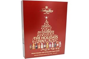 Anthon Berg Calendrier de l'Avent 24 jours avec chocolat et liqueur, rouge, 372 g
