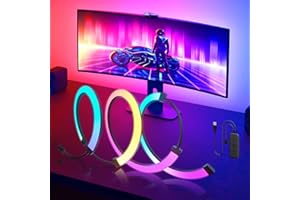 MONEMEY Ruban LED pour Gaming Monitor, Rétroéclairage avec Effet de Synchronisation des Couleurs de l'écran, Synchroniser avec Rythme de Musique, LED Chambre pour Moniteur 27 Pouces (3 Ruban LED)