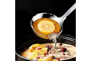 SYXLS Cucchiaio per Filtro Dell'olio, Acciaio Inox Cucchiaio, Separatore di Olio, Separatore di Grasso per Alimenti, Cucchiaio Separatore di Grasso per Pentola Calda