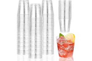 SENENQU Lot de 200 Verres à Shot en Plastique 50ml, Gobelets Transparents, Verrines pour Apéro, Mini Verres pour Mojito, Cocktail, Martini, Soda, Dessert