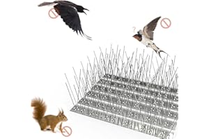 SAMNISOO Anti Pigeons pour Balcon, 4 Mètres de Pic Anti Oiseaux en Acier Inoxydable 304, Anti Pigeons Extérieur, Dissuasion Efficace pour Les Pigeons afin Qu'ils Restent et Construisent des Nids