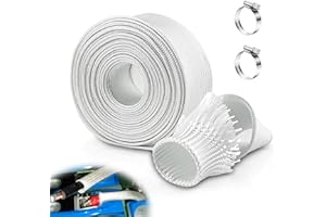 sturiz Abgasschlauch 25mm Abgasschlauch für Stromerzeuger 150CM Hitzebeständiger Standheizung Schlauch Abgasrohr Standheizung Isolierung Schlauch mit 2 Clips Hitzeschutzschlauch Hitzeschutz Auspuff