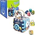 Fitto Toddler Musical Activity Cube Baby Puzzle Activity Music Cube Six Sided For Baby and Toddlers