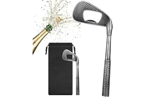 DND DADO Bière Décapsuleur, Clubs de Golf Décapsuleur, avec Sac Cadeau, Ouvre-bouteille Cadeaux de Anniversaire, Fête, Fête des Pères, Noël, Cadeau pour Hommes, Femmes, Papa, Amateurs de Bière, Argent Foncé