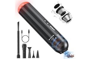 ‎RUBOT RUBOT Handstaubsauger Akku, 13000Pa/120W Handstaubsauger Kabellos mit USB-C Schnellladung, Auto Staubsauger Stark 6 in 1 Multifunktion, Mini Staubsauger für Zuhause Auto Outdoor- P15 Schwarz