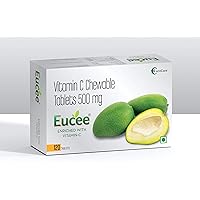 Eucee vitamin c 500mg | 120 count | chewable tablets in green mango flavour