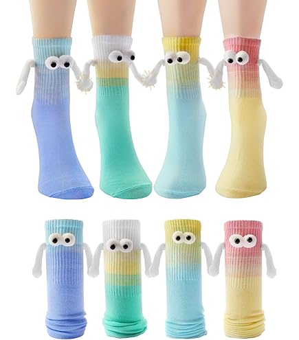 Hand In Hand Sokken Magnetische Holding Handen Sokken, Grappige Pop Paar Sokken Magnetische Zuiging 3d Pop Sokken Wit En Zwart 2 Paar