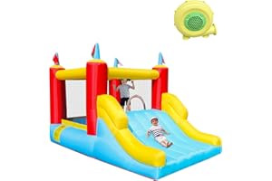 HomeMiYN Hüpfburg, Kinder Outdoor & Indoor Einsatz mit Gebläse und große rutsche, geeignet für 3 bis 10 Jahre alt (330 * 210 * 195cm)