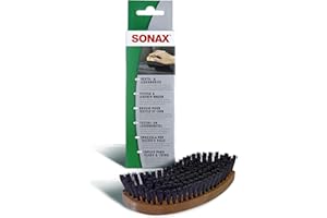 SONAX Brosse pour textile et cuir (1 pièce) ergonomique avec des poils souples pour le nettoyage à sec ou associée à un produit | Réf: 04167410