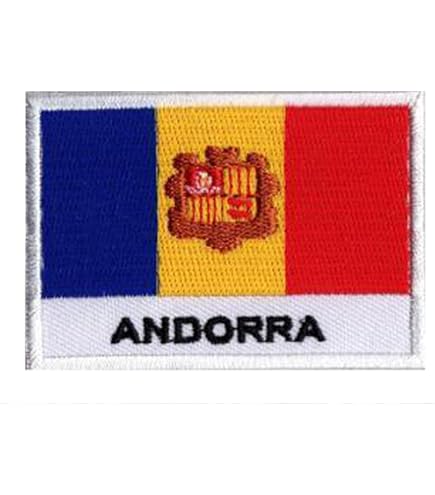Patch Brodé Drapeau Andorre Thermocollant 7x4.5cm - Écusson Personnalisation Textile
